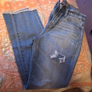 Point sur denim girlfriend jeans j crew size 25